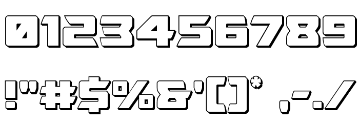 Oceanic Drift 3D Regular Font OTHER CHARS