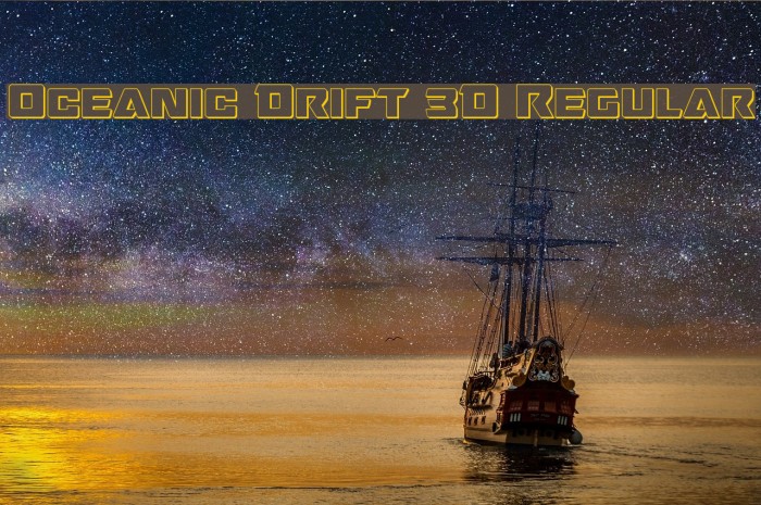 Oceanic Drift 3D Regular Font examples