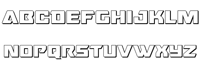 Oceanic Drift 3D Regular Font LOWERCASE