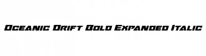 Oceanic Drift Bold Expanded Italic  Frei Schriftart Herunterladen
