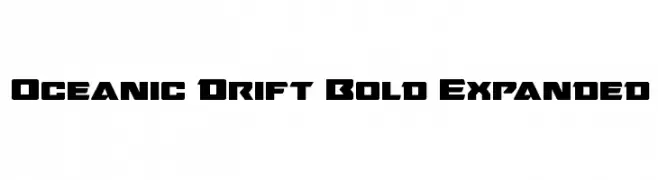 Oceanic Drift Bold Expanded  Frei Schriftart Herunterladen