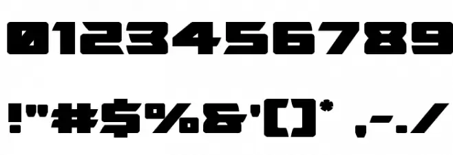 Oceanic Drift Bold Expanded Font OTHER CHARS