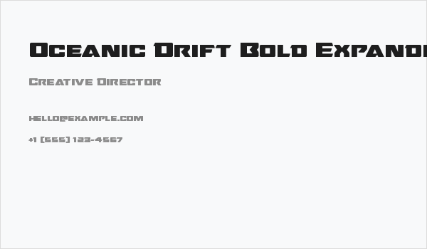 Oceanic Drift Bold Expanded Business Card