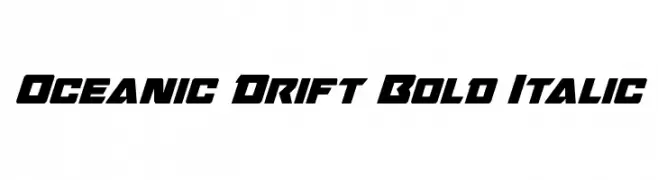 Oceanic Drift Bold Italic  font caratteri gratis