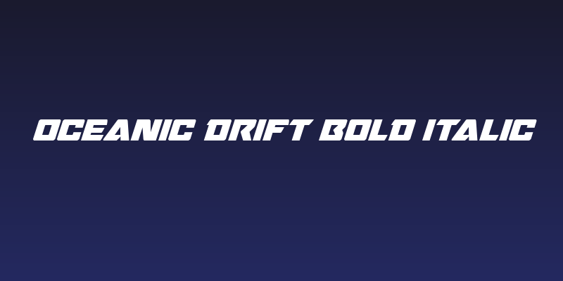 Oceanic Drift Bold Italic Social Header