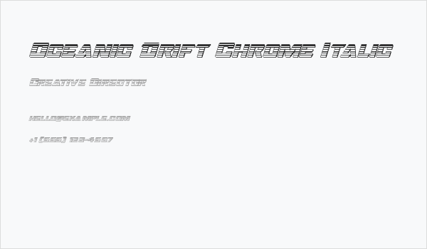 Oceanic Drift Chrome Italic Business Card