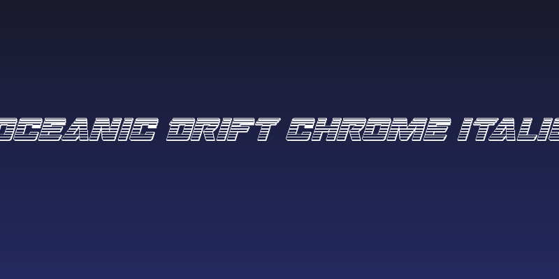 Oceanic Drift Chrome Italic Social Header