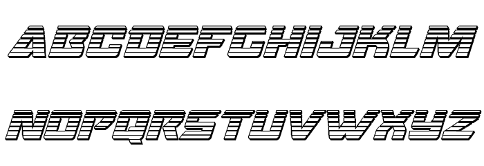 Oceanic Drift Chrome Italic Font LOWERCASE
