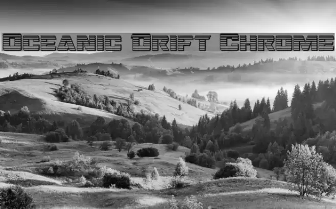 Oceanic Drift Chrome Font examples