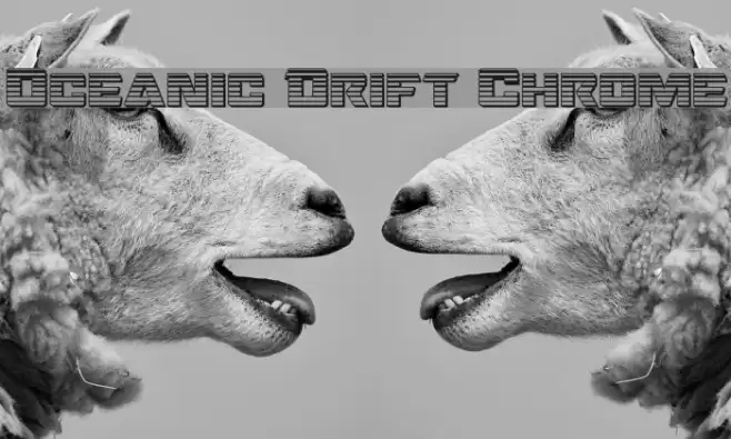 Oceanic Drift Chrome Font examples