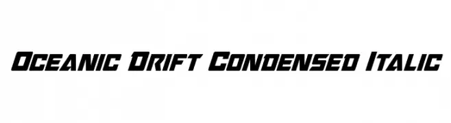 Oceanic Drift Condensed Italic  Frei Schriftart Herunterladen
