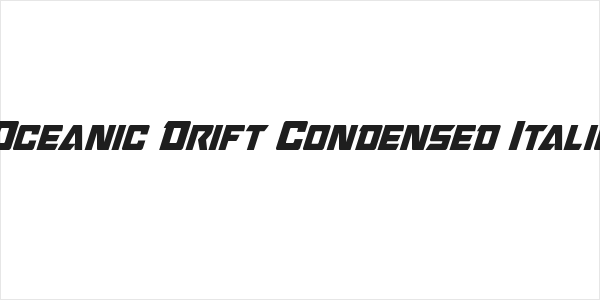Oceanic Drift Condensed Italic Logo