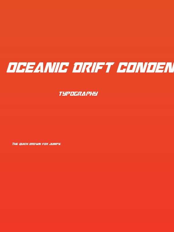 Oceanic Drift Condensed Italic Poster