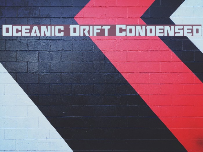 Oceanic Drift Condensed Font examples
