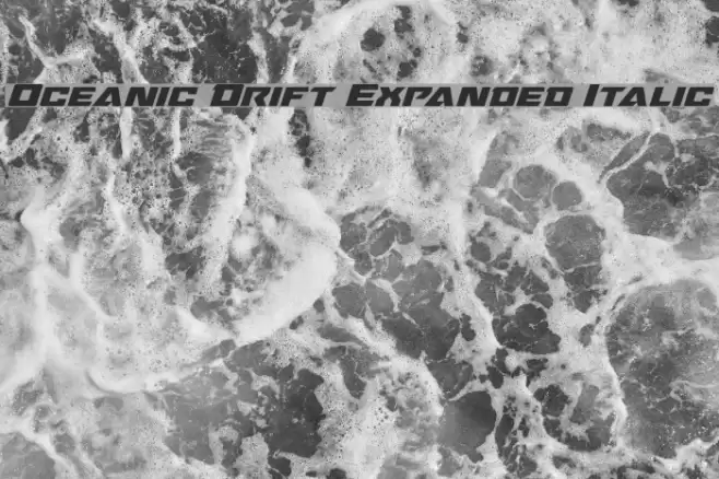 Oceanic Drift Expanded Italic Font examples