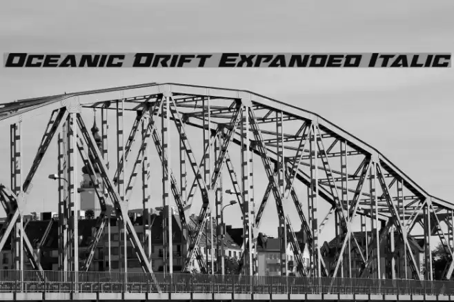 Oceanic Drift Expanded Italic Font examples