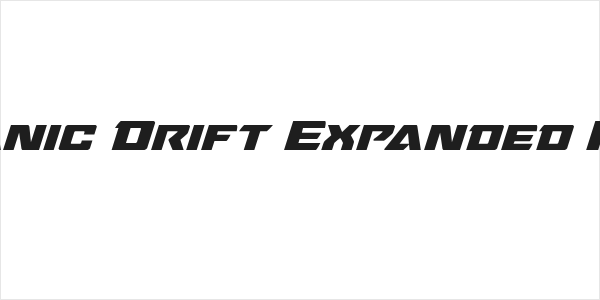 Oceanic Drift Expanded Italic Logo