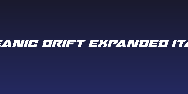 Oceanic Drift Expanded Italic Social Header
