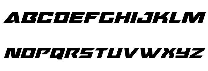 Oceanic Drift Expanded Italic Font LOWERCASE