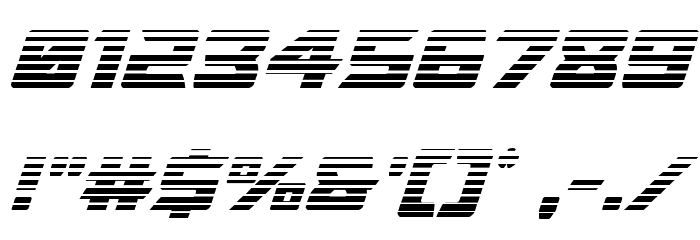 Oceanic Drift Gradient Italic Font OTHER CHARS
