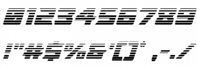 Oceanic Drift Gradient Italic Font OTHER CHARS