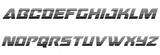 Oceanic Drift Gradient Italic 字体 大写