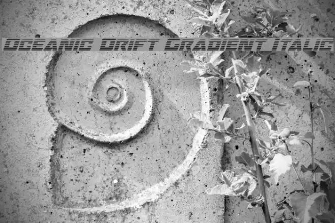 Oceanic Drift Gradient Italic Font examples