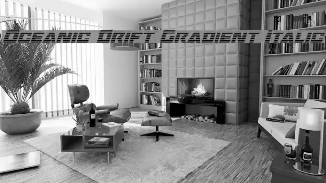 Oceanic Drift Gradient Italic Font examples