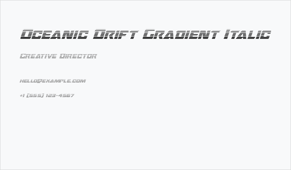 Oceanic Drift Gradient Italic Business Card