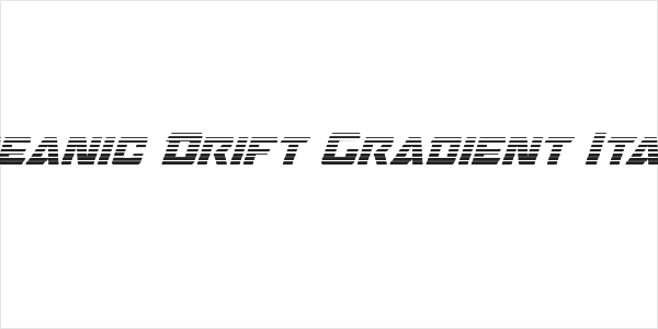 Oceanic Drift Gradient Italic Logo