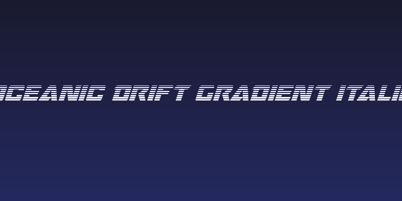 Oceanic Drift Gradient Italic Social Header
