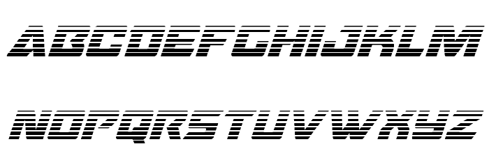 Oceanic Drift Gradient Italic Font LOWERCASE