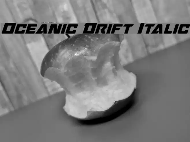 Oceanic Drift Italic Font examples