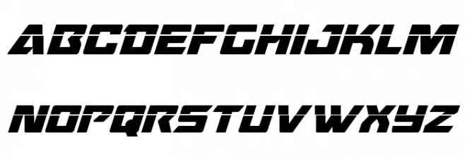Oceanic Drift Laser Italic Font Litere mari