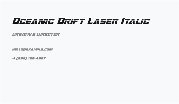 Oceanic Drift Laser Italic Business Card