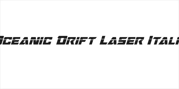 Oceanic Drift Laser Italic Logo