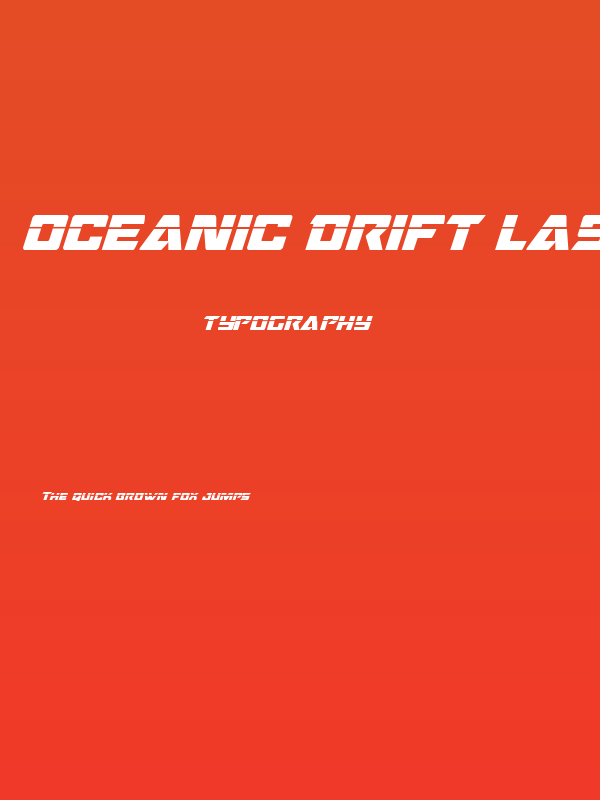 Oceanic Drift Laser Italic Poster