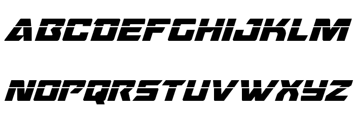 Oceanic Drift Laser Italic Font LOWERCASE