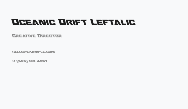 Oceanic Drift Leftalic Business Card