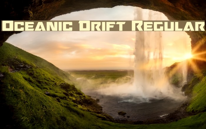 Oceanic Drift Regular Font examples