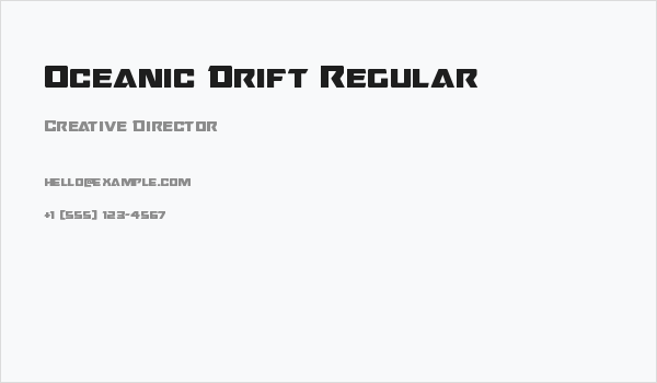 Oceanic Drift Regular Business Card
