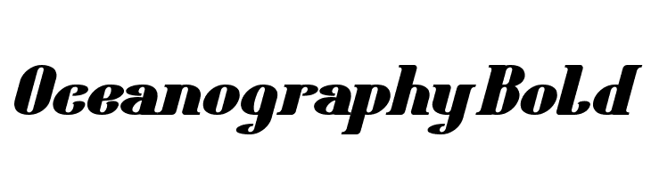 Oceanography Bold  font caratteri gratis