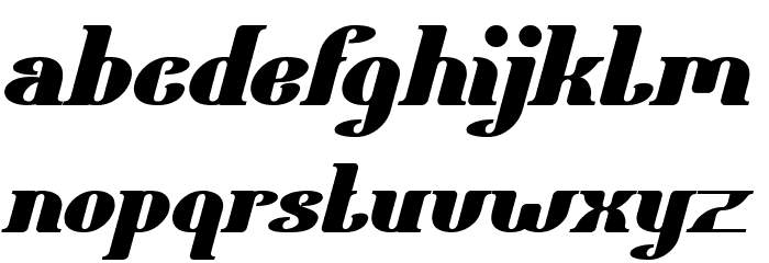 Oceanography Bold Font LOWERCASE