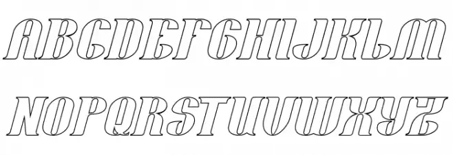 Oceanography-Hollow Schriftart Groß