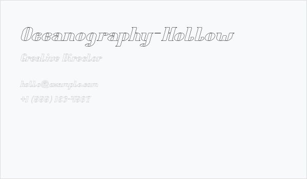 Oceanography-Hollow Business Card