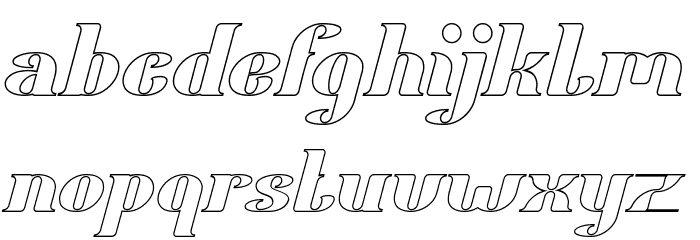 Oceanography-Hollow Font LOWERCASE