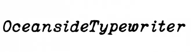 Oceanside Typewriter  font caratteri gratis