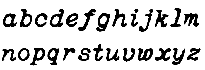 Oceanside Typewriter Font LOWERCASE