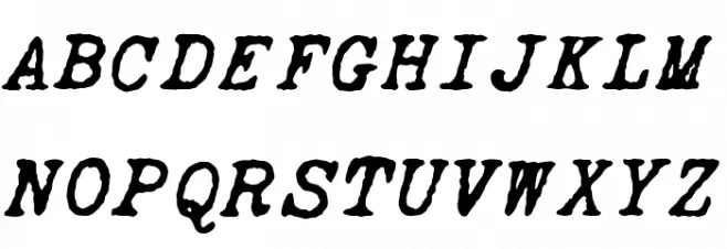 Oceanside Typewriter Font Litere mari