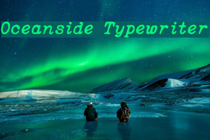 Oceanside Typewriter Font examples